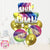 Rainbow Drip Cake Happy Birthday Set Balloons