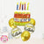 Birthday Cake with Candles Set Balloons